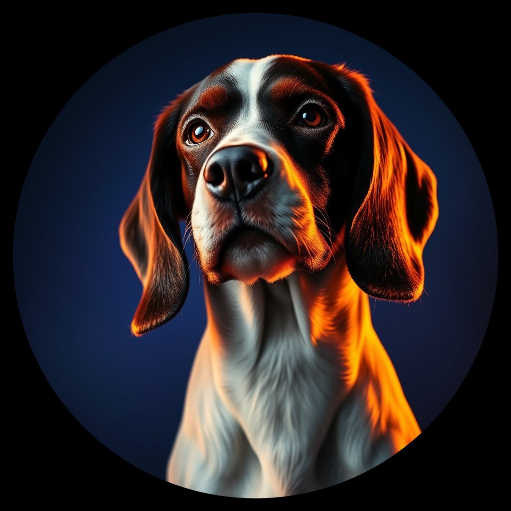 Cosmic medallion portrait of PFZ19H05_PFZ19H05, a English Springer Spaniel