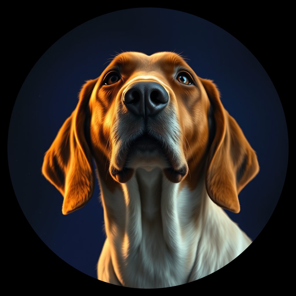 Cosmic medallion portrait of PFZ20A11_PFZ20A11, a English Setter