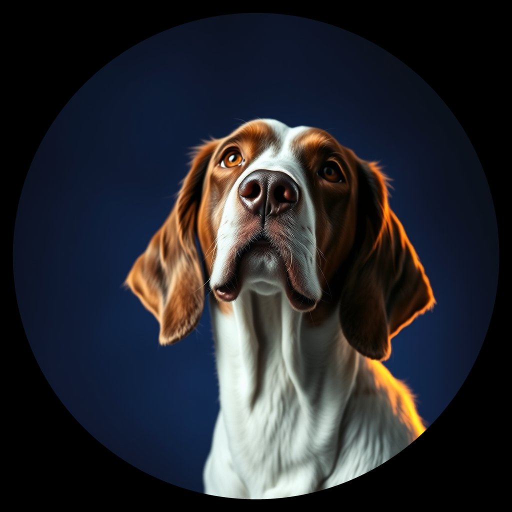 Cosmic medallion portrait of PFZ20B12_PFZ20B12, a English Setter