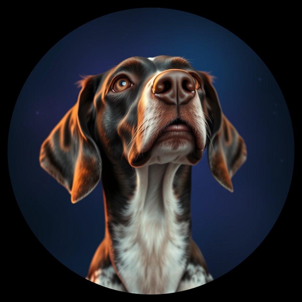 Cosmic medallion portrait of PFZ20E10_PFZ20E10, a English Setter