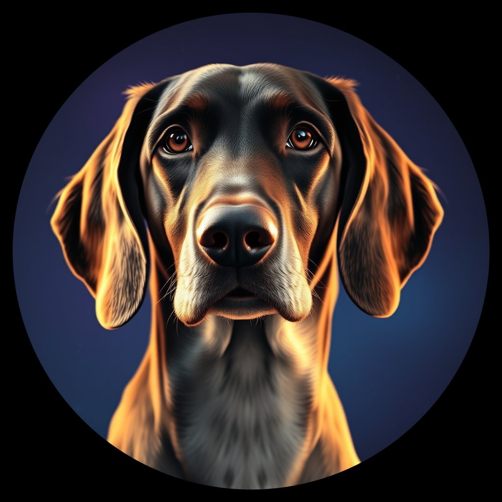 Cosmic medallion portrait of PFZ20F10_PFZ20F10, a English Setter