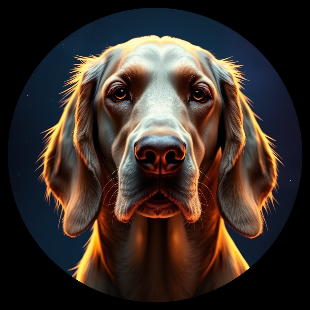 Cosmic medallion portrait of PFZ20F11_PFZ20F11, a English Setter