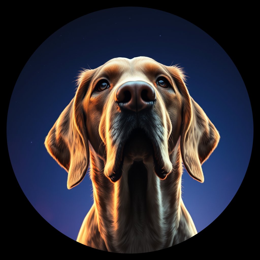 Cosmic medallion portrait of PFZ20G10_PFZ20G10, a English Setter