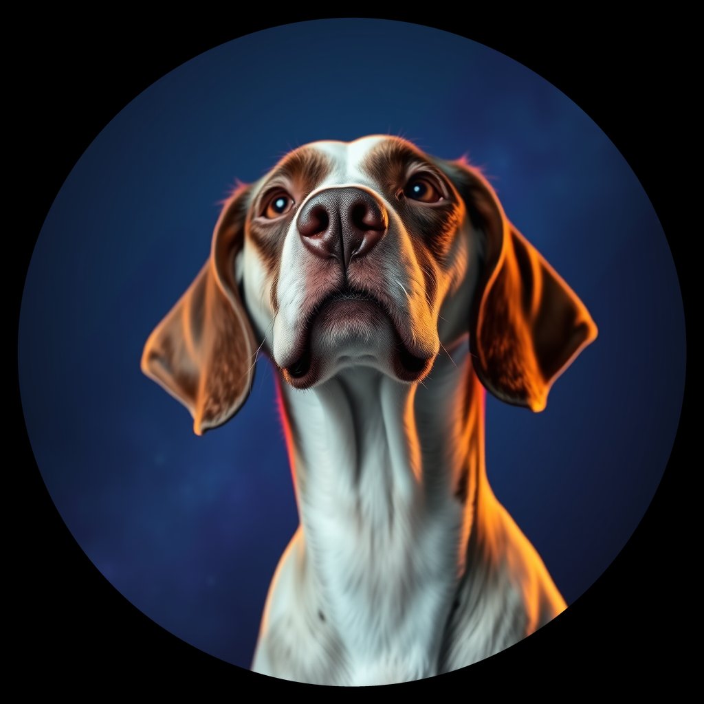 Cosmic medallion portrait of PFZ20G11_PFZ20G11, a English Setter
