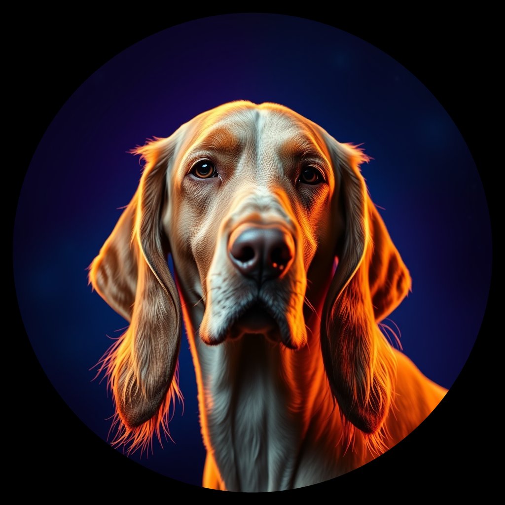 Cosmic medallion portrait of PFZ20G12_PFZ20G12, a English Setter