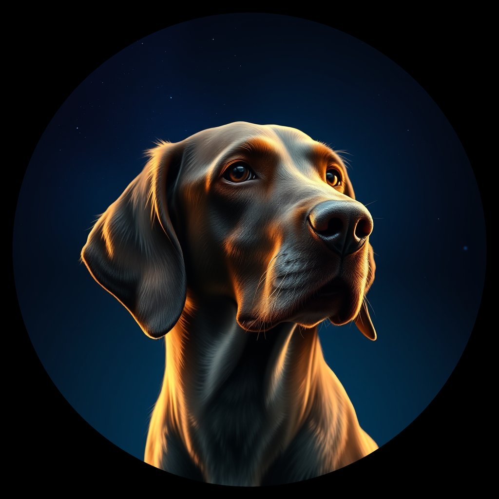 Cosmic medallion portrait of PFZ20H11_PFZ20H11, a English Setter