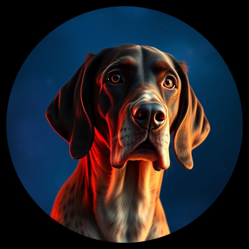 Cosmic medallion portrait of PFZ20H12_PFZ20H12, a English Setter