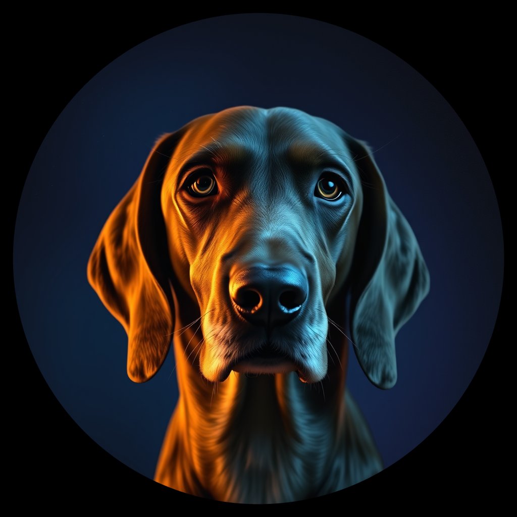 Cosmic medallion portrait of PFZ21D02_PFZ21D02, a English Setter