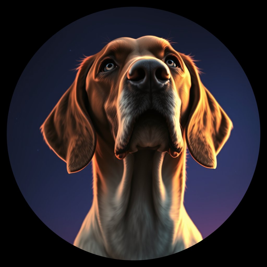 Cosmic medallion portrait of PFZ21H04_PFZ21H04, a English Setter