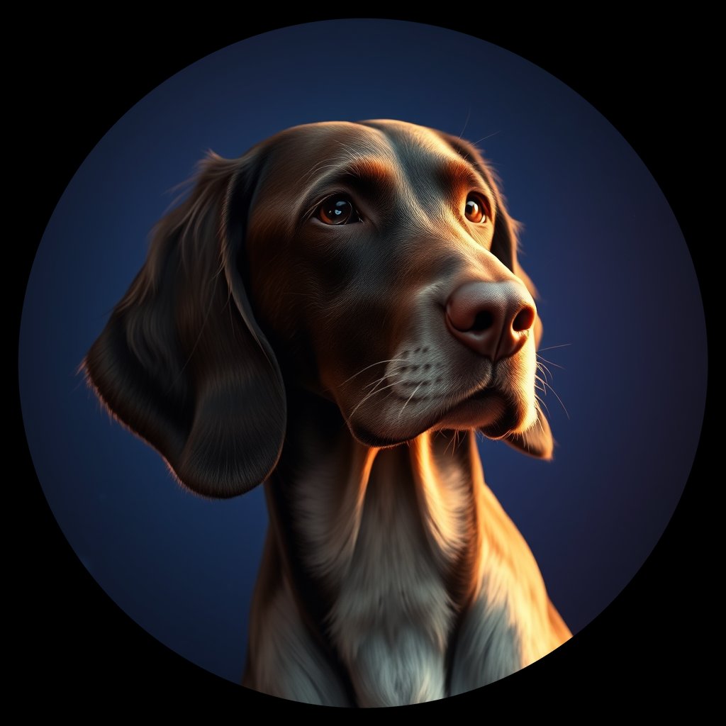 Cosmic medallion portrait of PFZ22D11_PFZ22D11, a English Setter