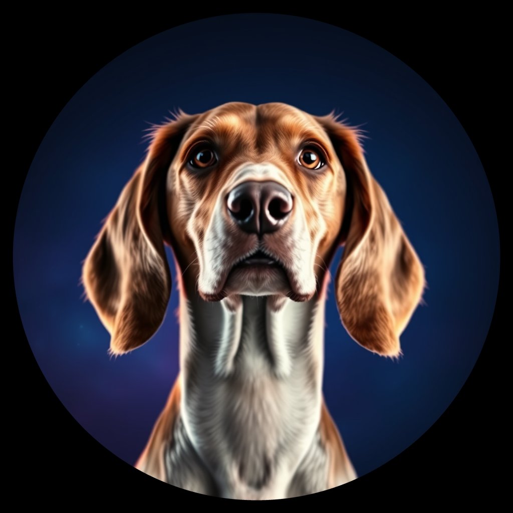 Cosmic medallion portrait of PFZ22G11_PFZ22G11, a English Setter