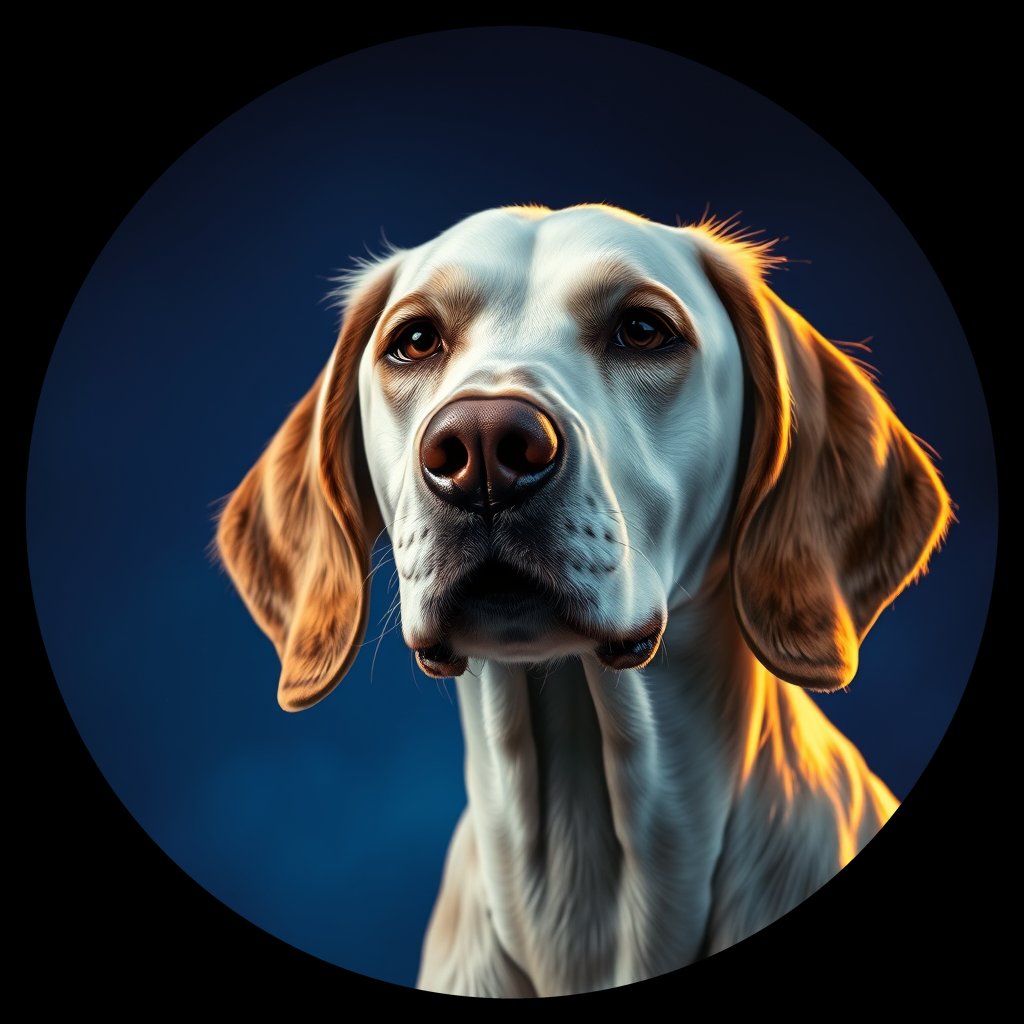Cosmic medallion portrait of PFZ22H09_PFZ22H09, a English Setter