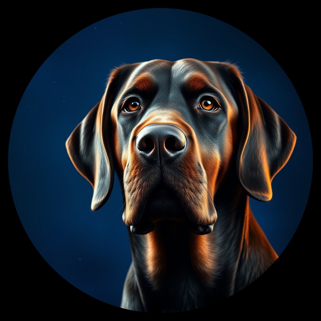 Cosmic medallion portrait of PFZ36C02_PFZ36C02, a Irish Setter