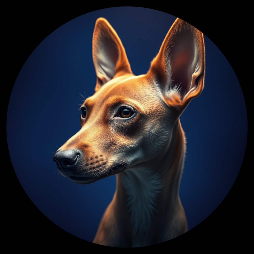Cosmic medallion portrait of PFZ3E07_PFZ3E07, a Village Dog Namibia Central