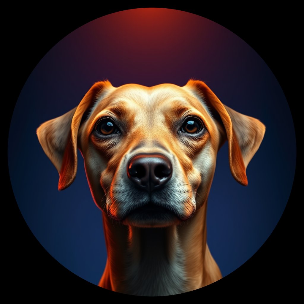 Cosmic medallion portrait of PFZ3E11_PFZ3E11, a Village Dog Vietnam Lao Cai