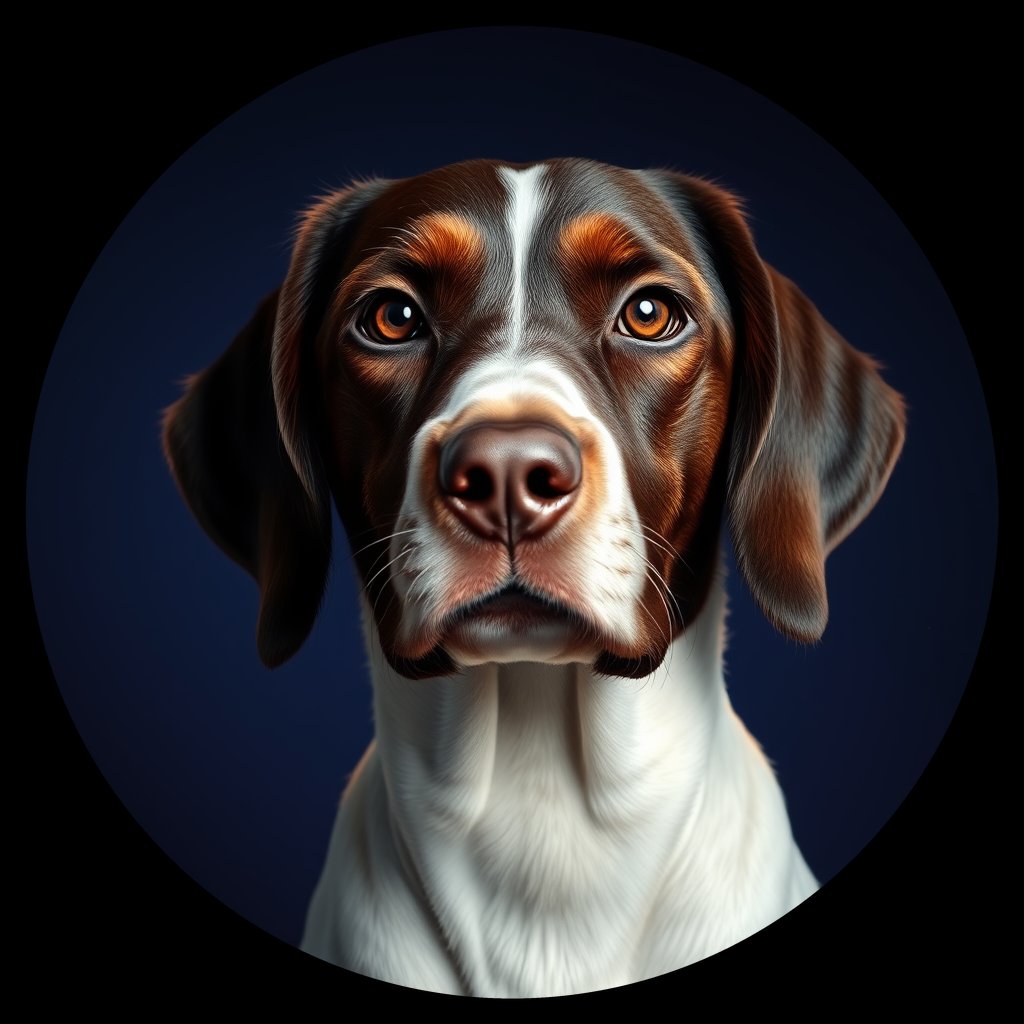 Cosmic medallion portrait of PFZ43D11_PFZ43D11, a English Springer Spaniel