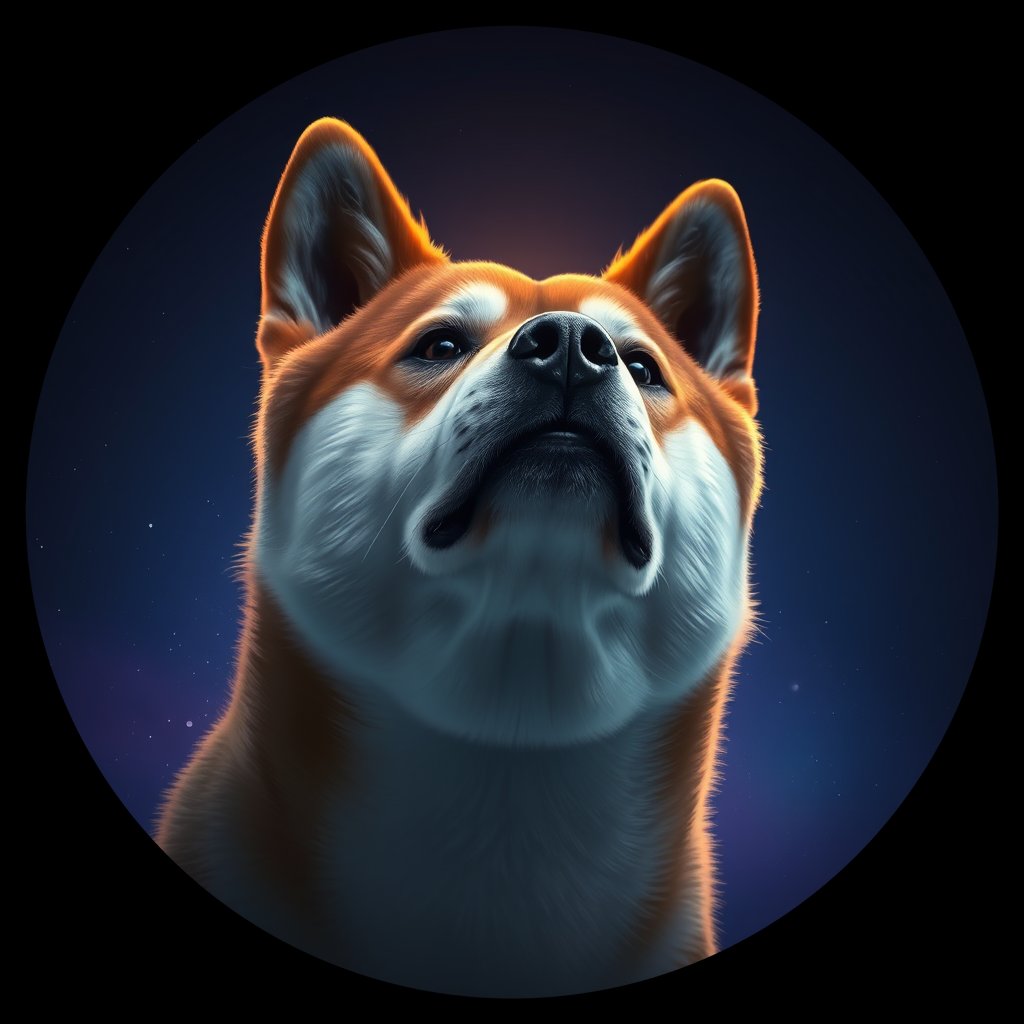 Cosmic medallion portrait of PFZ5G02_PFZ5G02, a Akita