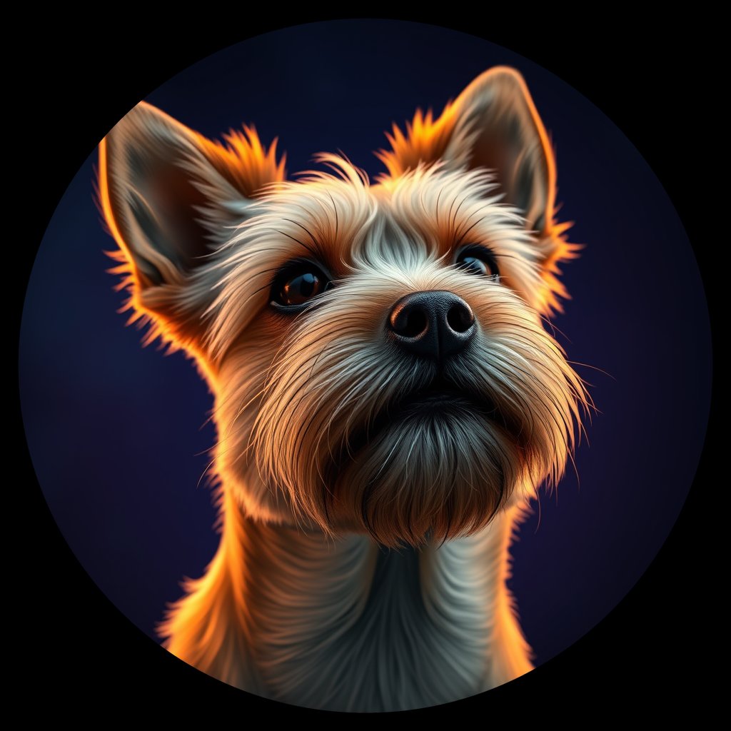 Cosmic medallion portrait of Robert-Hutchinson-CT_Robert-Hutchinson-CT, a Cairn Terrier