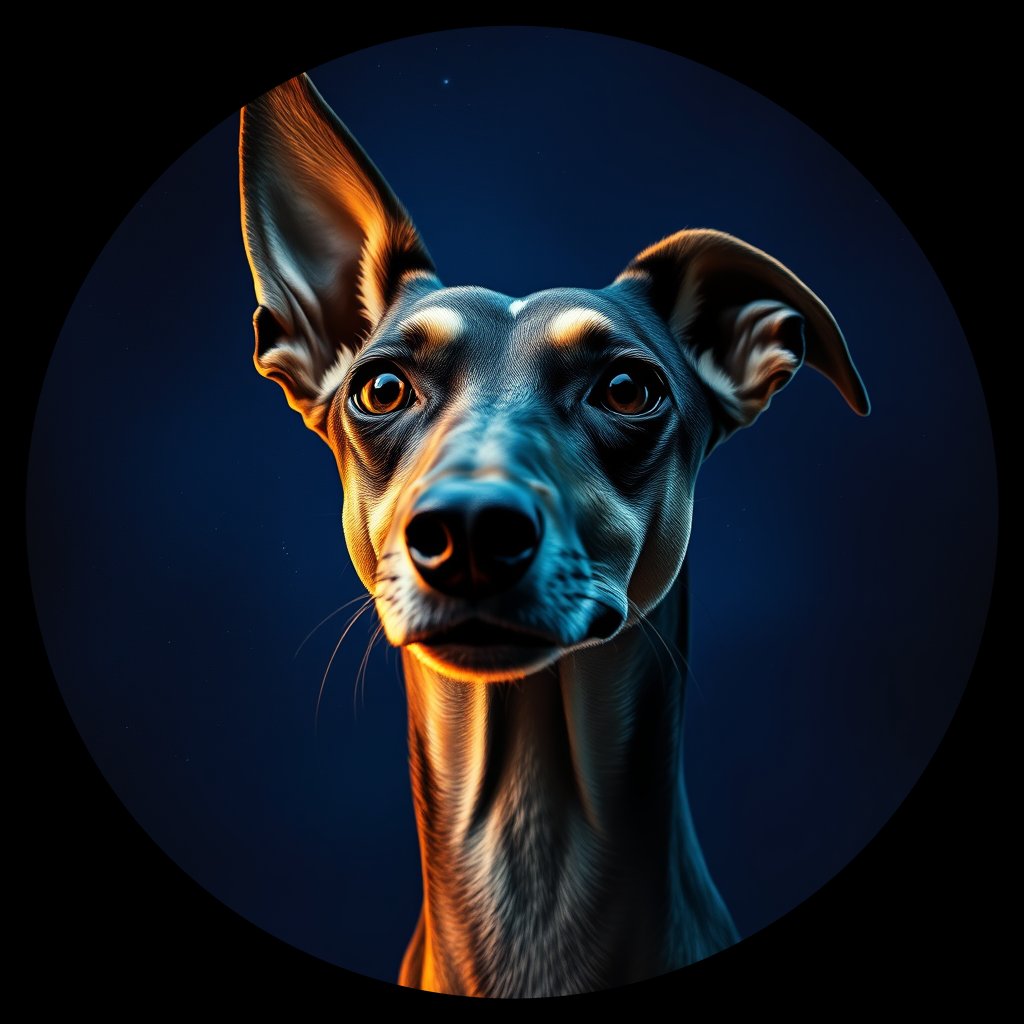 Cosmic medallion portrait of SALU_CentAsia_SALU_22847, a Saluki