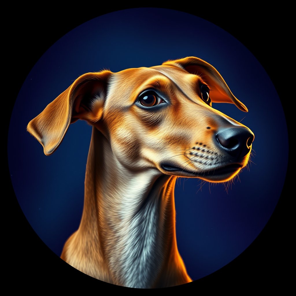 Cosmic medallion portrait of SALU_CentAsia_SALU_22848, a Saluki
