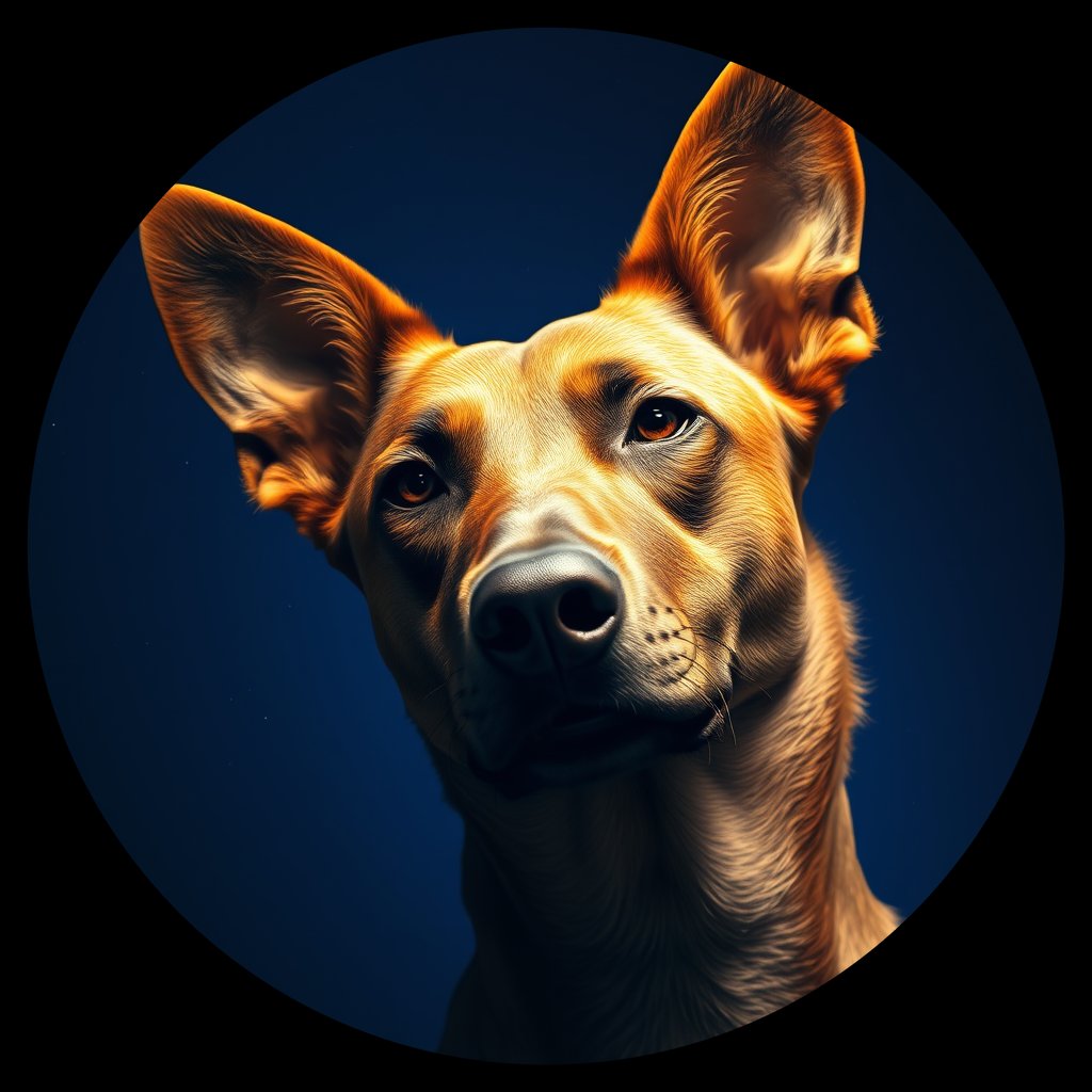 Cosmic medallion portrait of SA_1_SA_15AS, a Village Dog South Africa 1