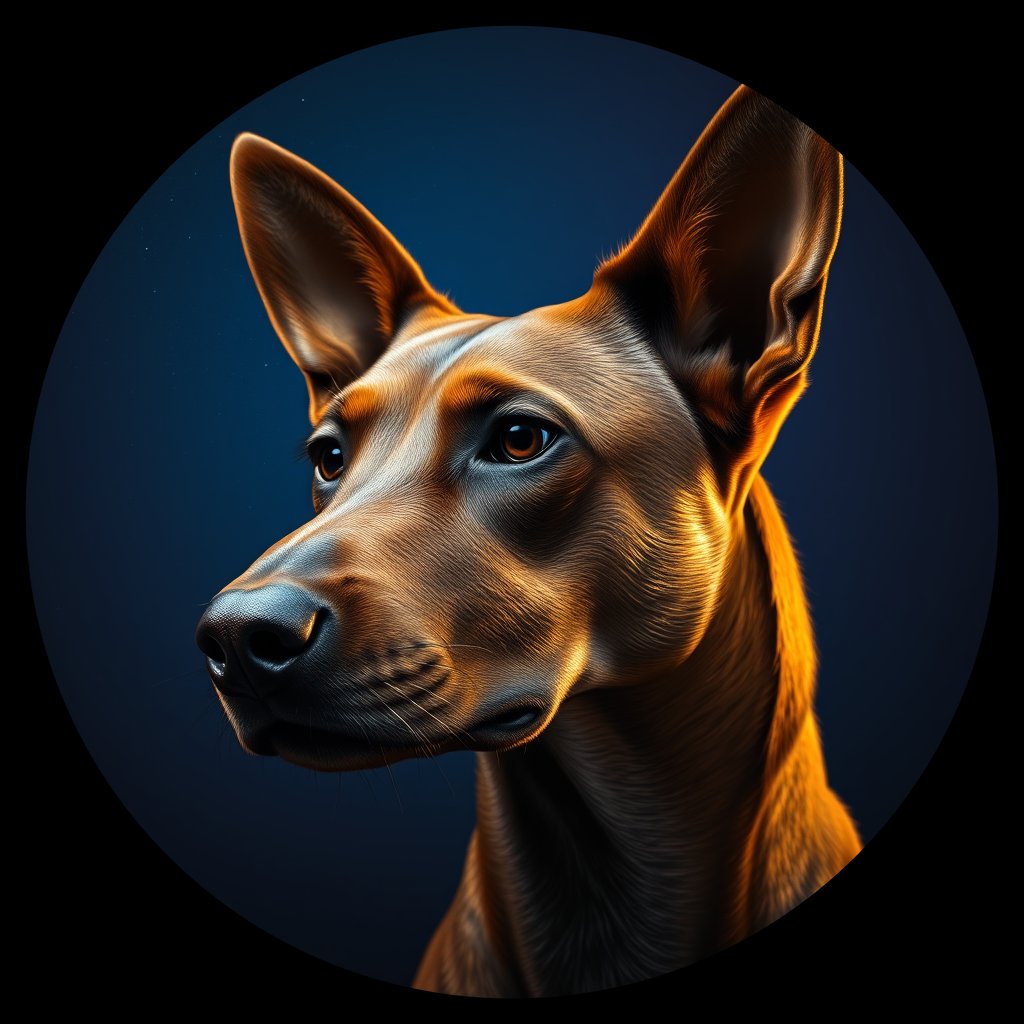 Cosmic medallion portrait of SA_1_SA_17AS, a Village Dog South Africa 1
