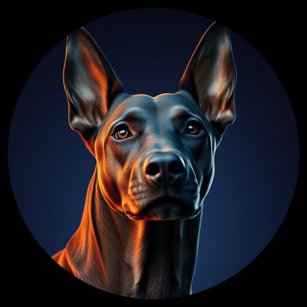 Cosmic medallion portrait of SA_1_SA_31AS, a Village Dog South Africa 1