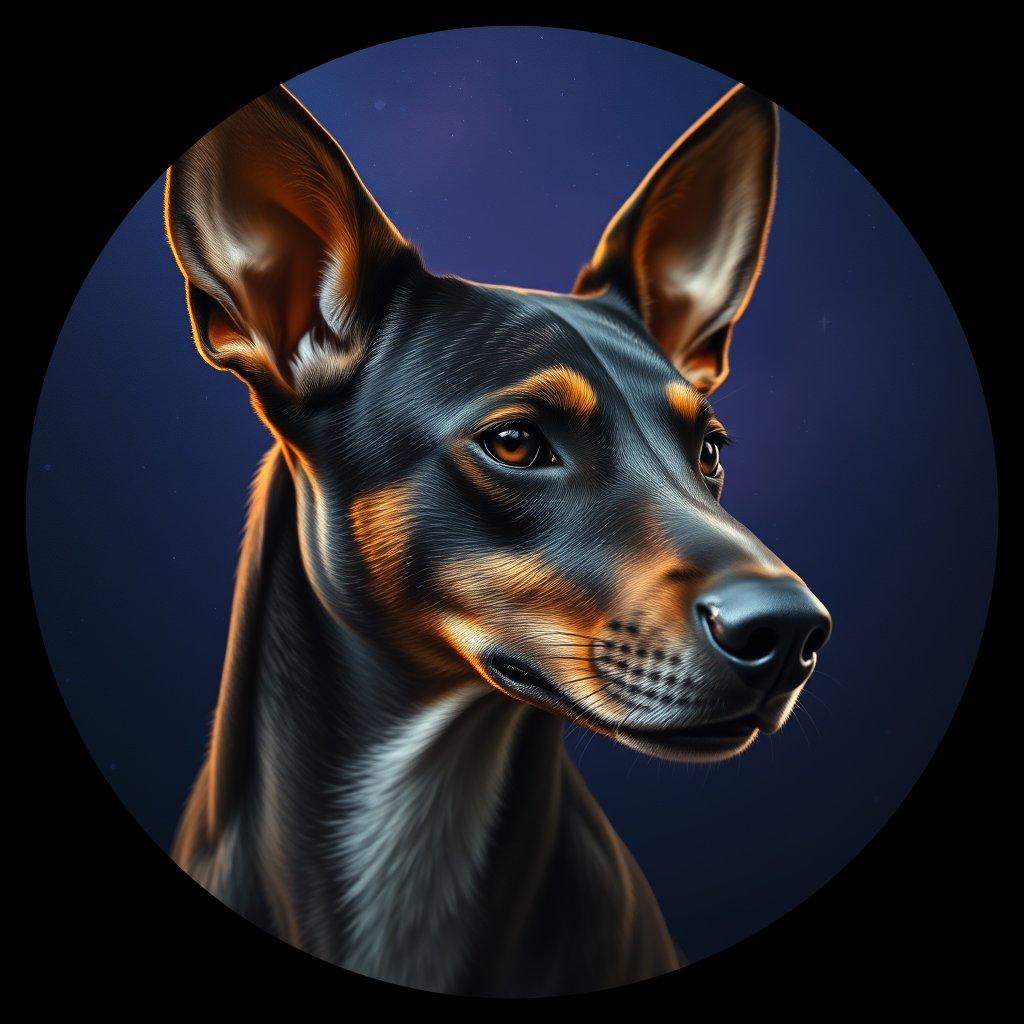 Cosmic medallion portrait of SA_2_SA_37AS, a Village Dog South Africa 2