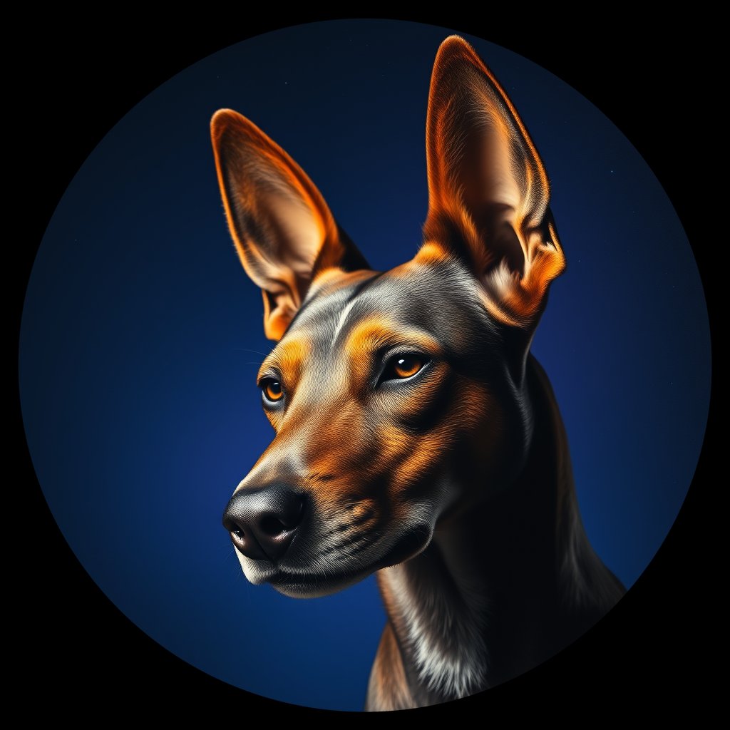Cosmic medallion portrait of SA_2_SA_40AS, a Village Dog South Africa 2