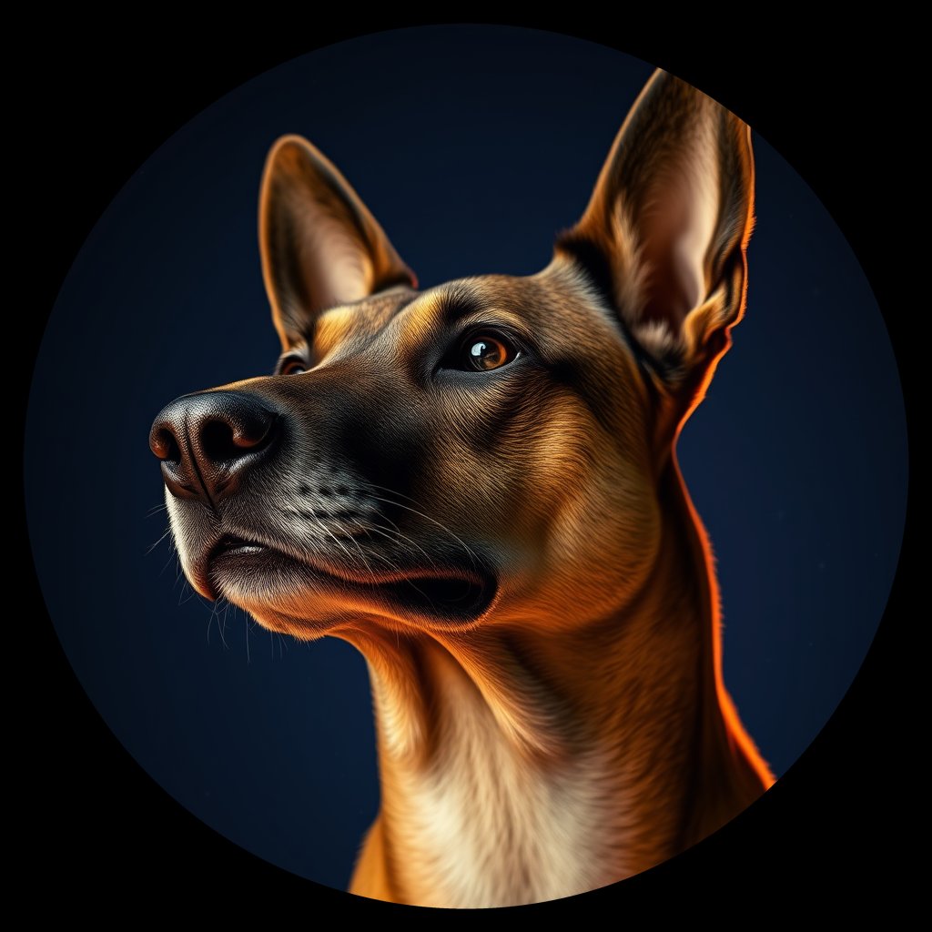 Cosmic medallion portrait of SA_2_SA_41AS, a Village Dog South Africa 2