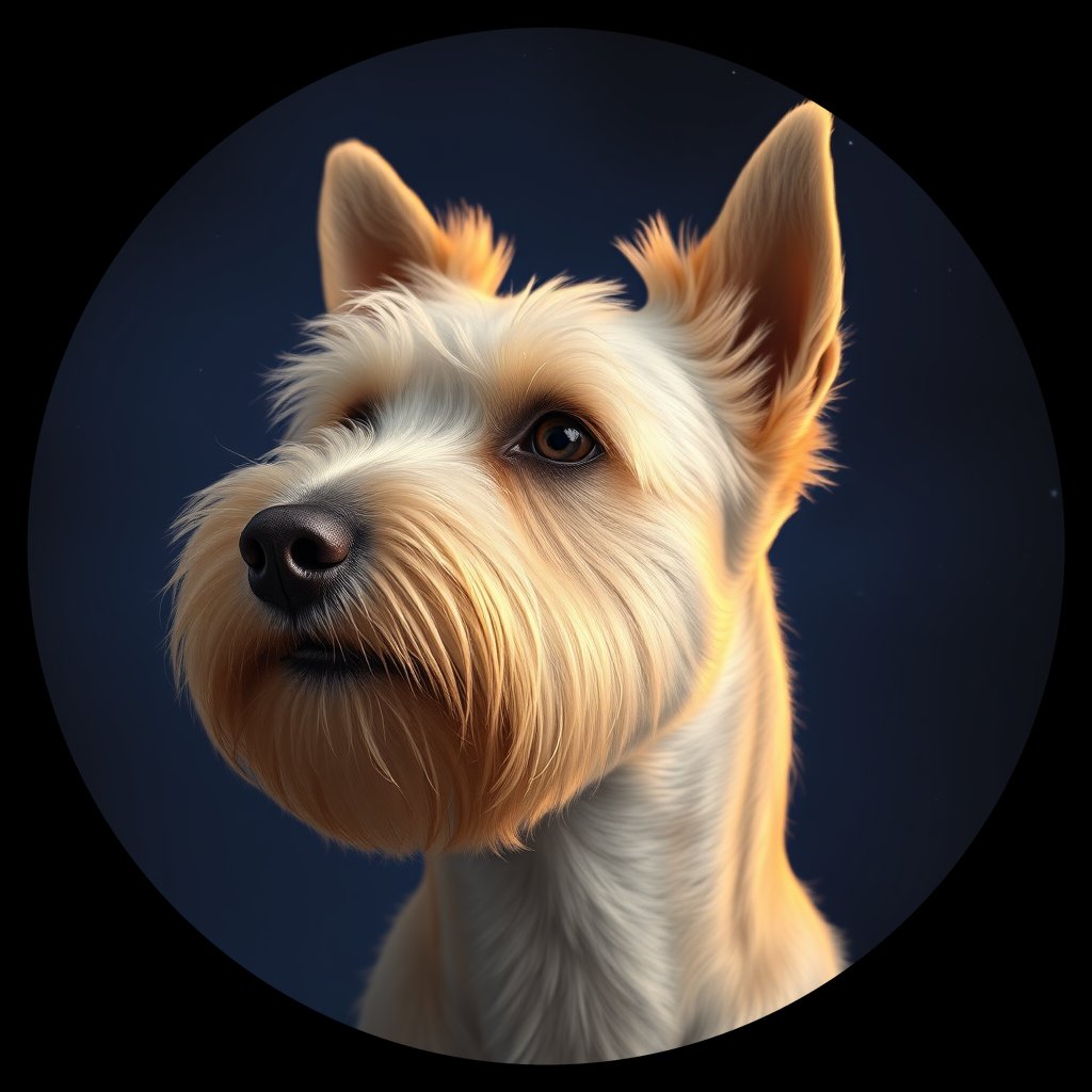 Cosmic medallion portrait of SCOT_SCOT_15078, a Scottish Terrier