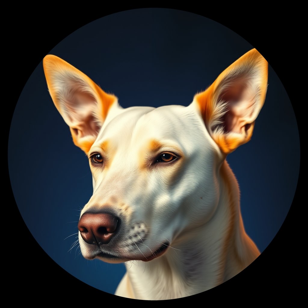 Cosmic medallion portrait of SLAV_SLAV_14, a Village Dog Slavic