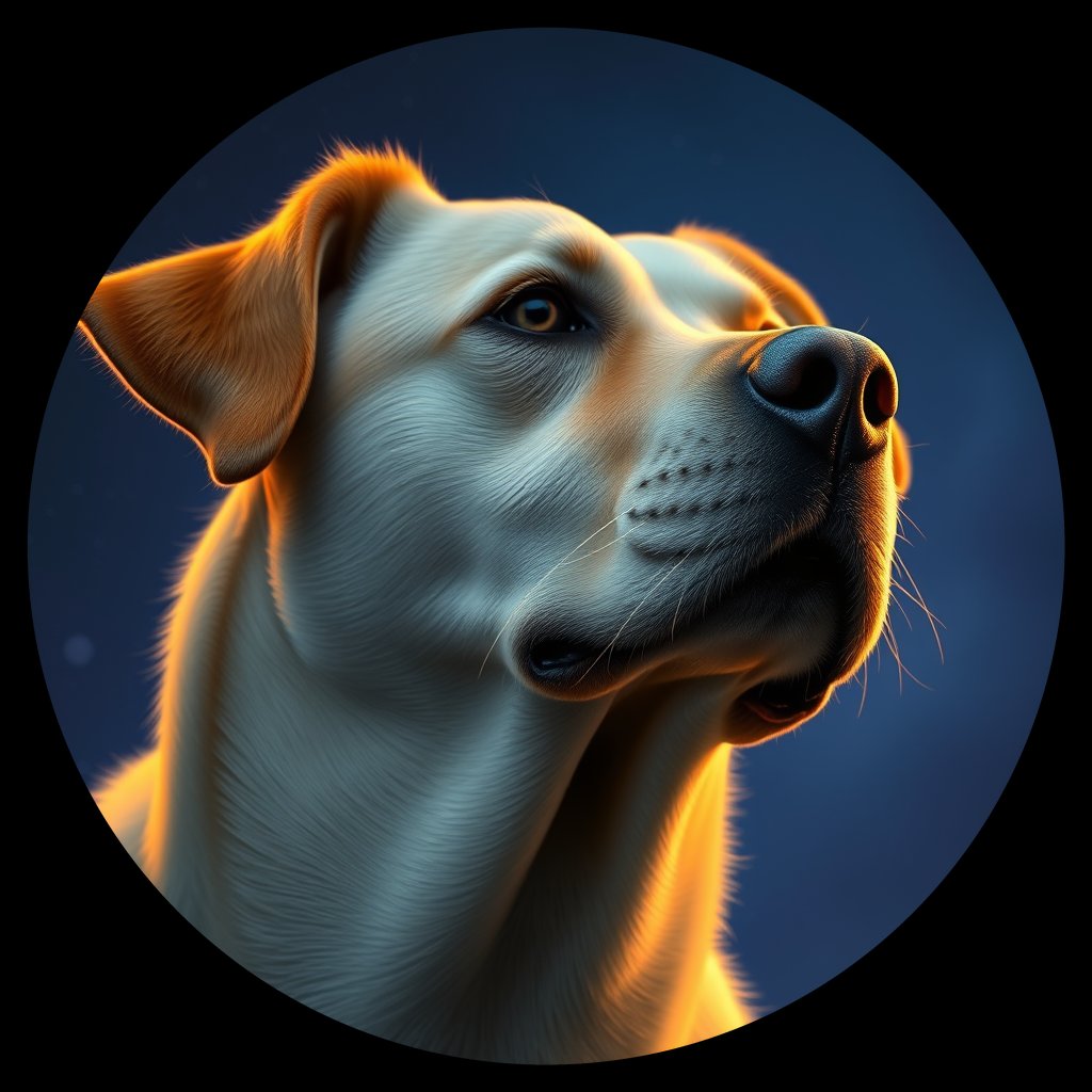 Cosmic medallion portrait of SLOV_SLOV_3SL, a Village Dog Slovakia