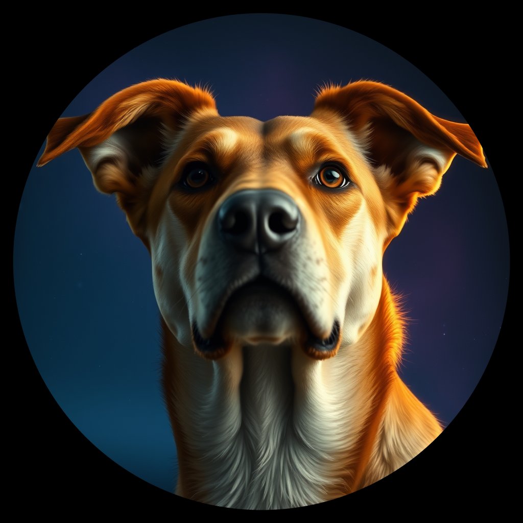 Cosmic medallion portrait of SOUTH_209.2, a Dingo South