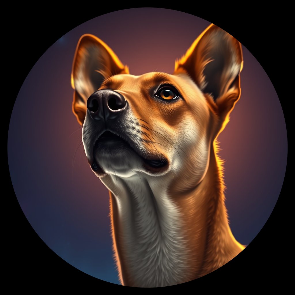 Cosmic medallion portrait of SOUTH_Kosci1, a Dingo South