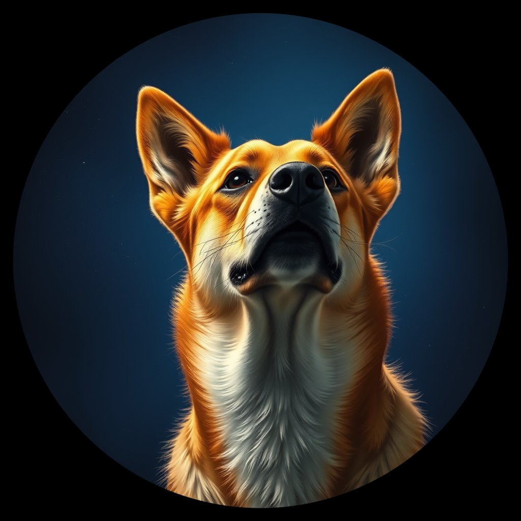 Cosmic medallion portrait of SOUTH_cd223, a Dingo South