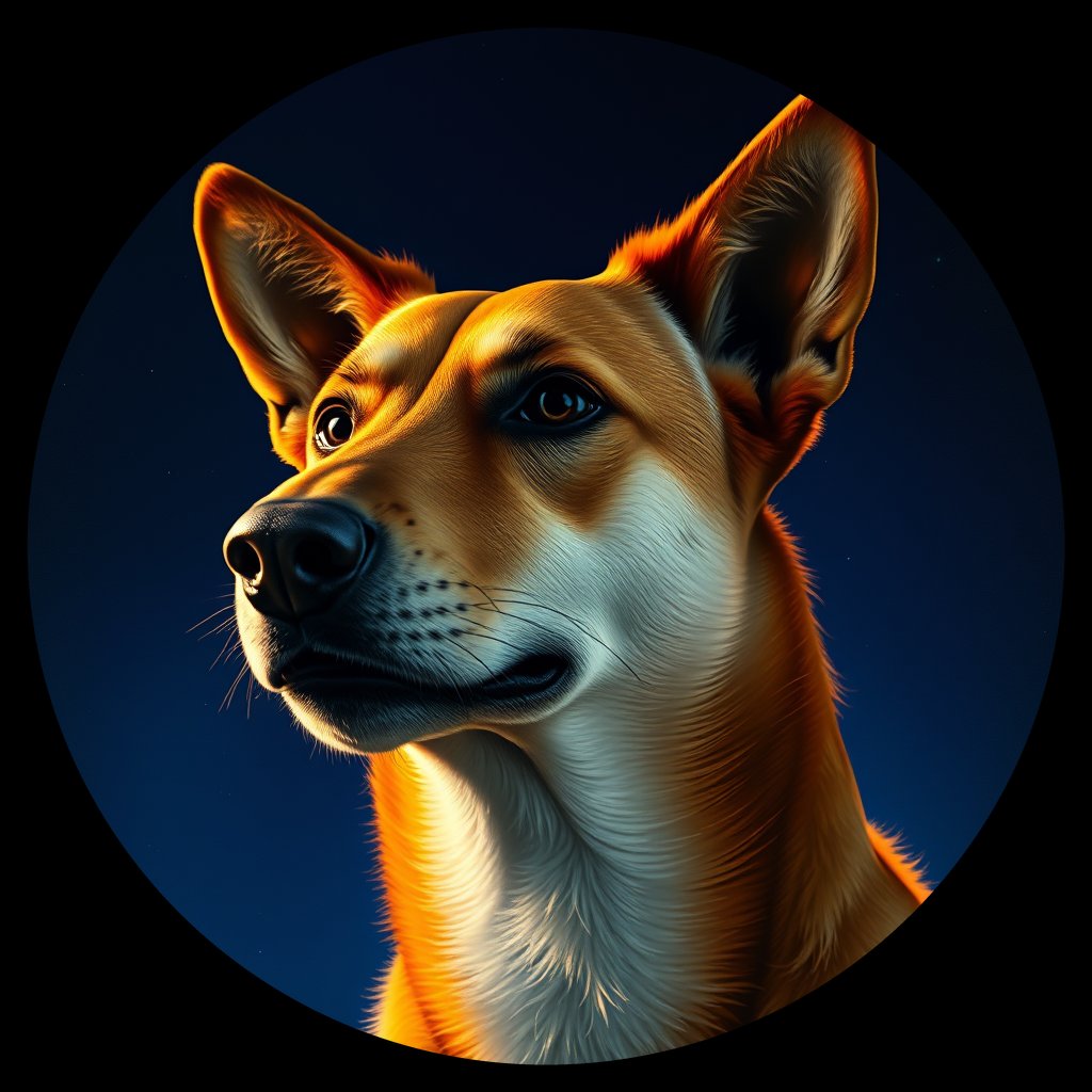 Cosmic medallion portrait of SOUTH_cd318, a Dingo South