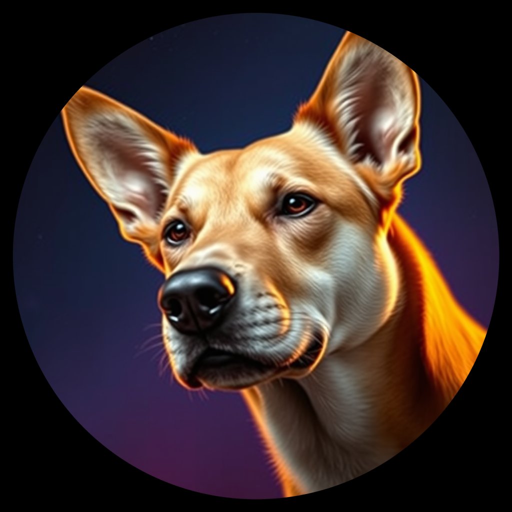 Cosmic medallion portrait of SOUTH_cd516, a Dingo South