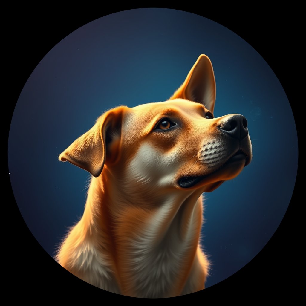 Cosmic medallion portrait of SOUTH_cd606, a Dingo South