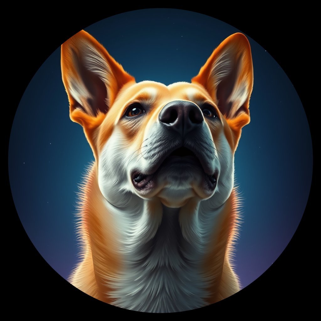 Cosmic medallion portrait of SOUTH_cd615, a Dingo South