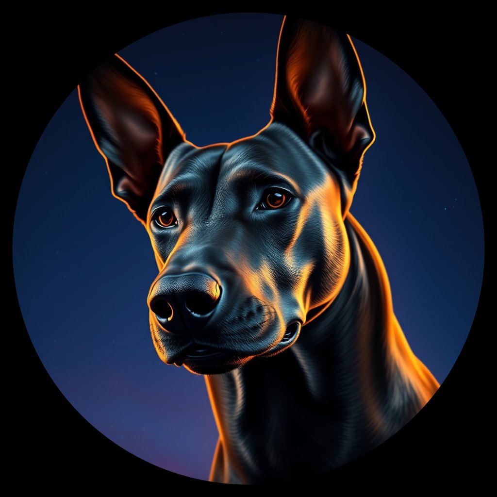 Cosmic medallion portrait of THAI_THAI_10TAJ, a Thai Ridgeback