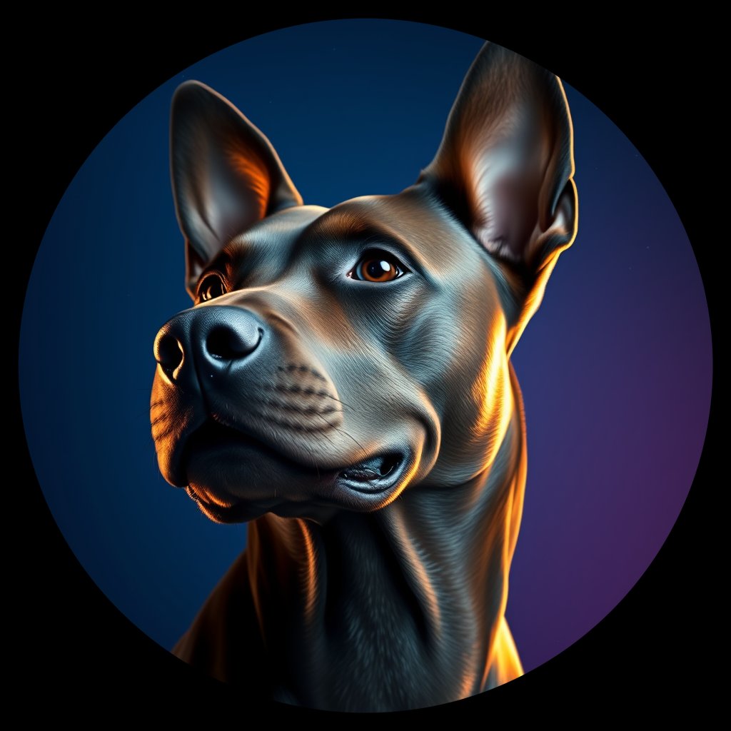 Cosmic medallion portrait of THAI_THAI_12TAJ, a Thai Ridgeback