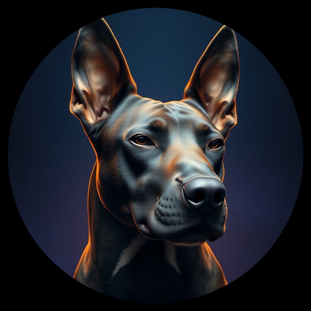 Cosmic medallion portrait of THAI_THAI_13TAJ, a Thai Ridgeback