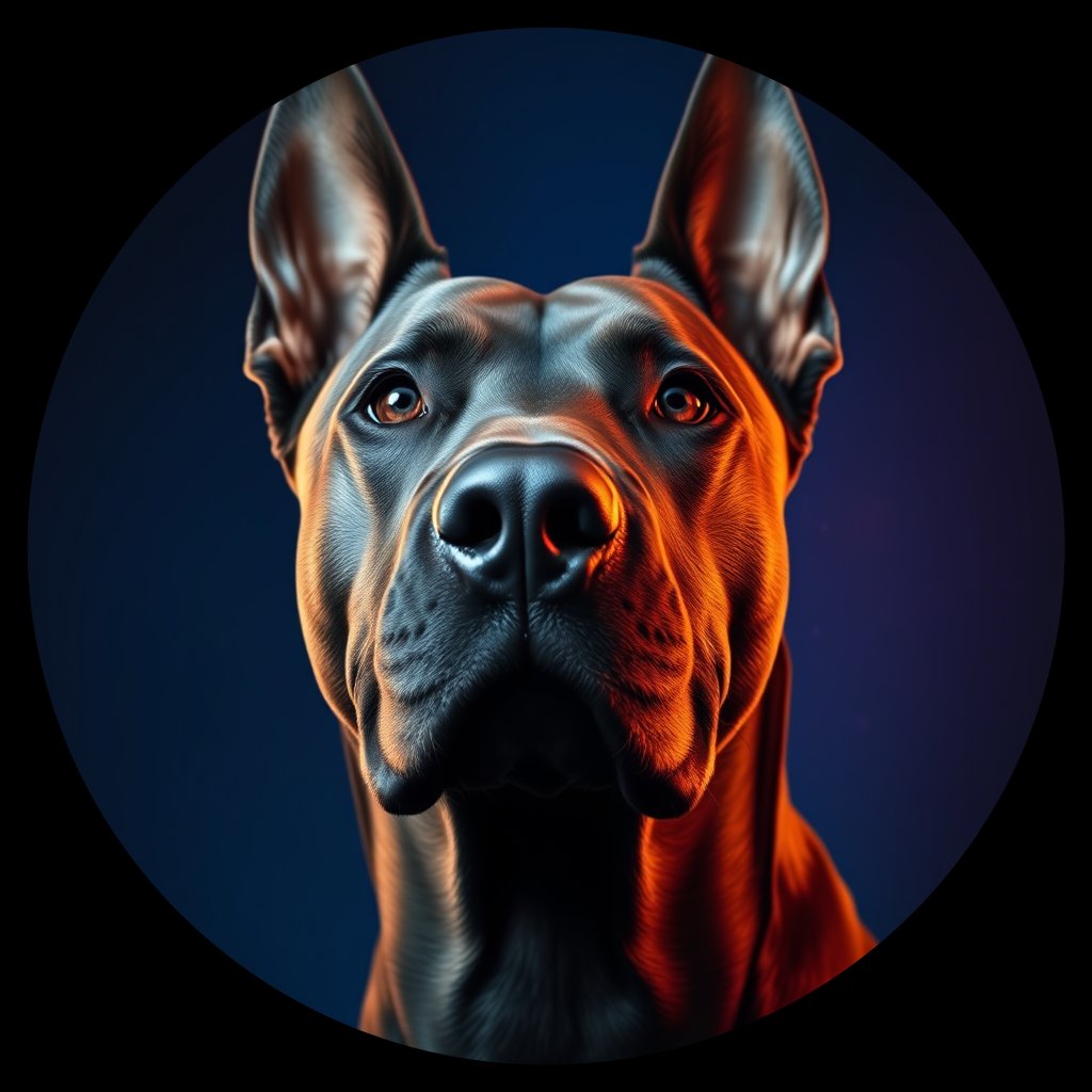 Cosmic medallion portrait of THAI_THAI_14TAJ, a Thai Ridgeback