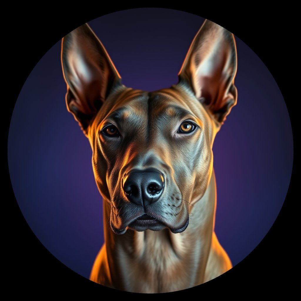 Cosmic medallion portrait of THAI_THAI_16TAJ, a Thai Ridgeback