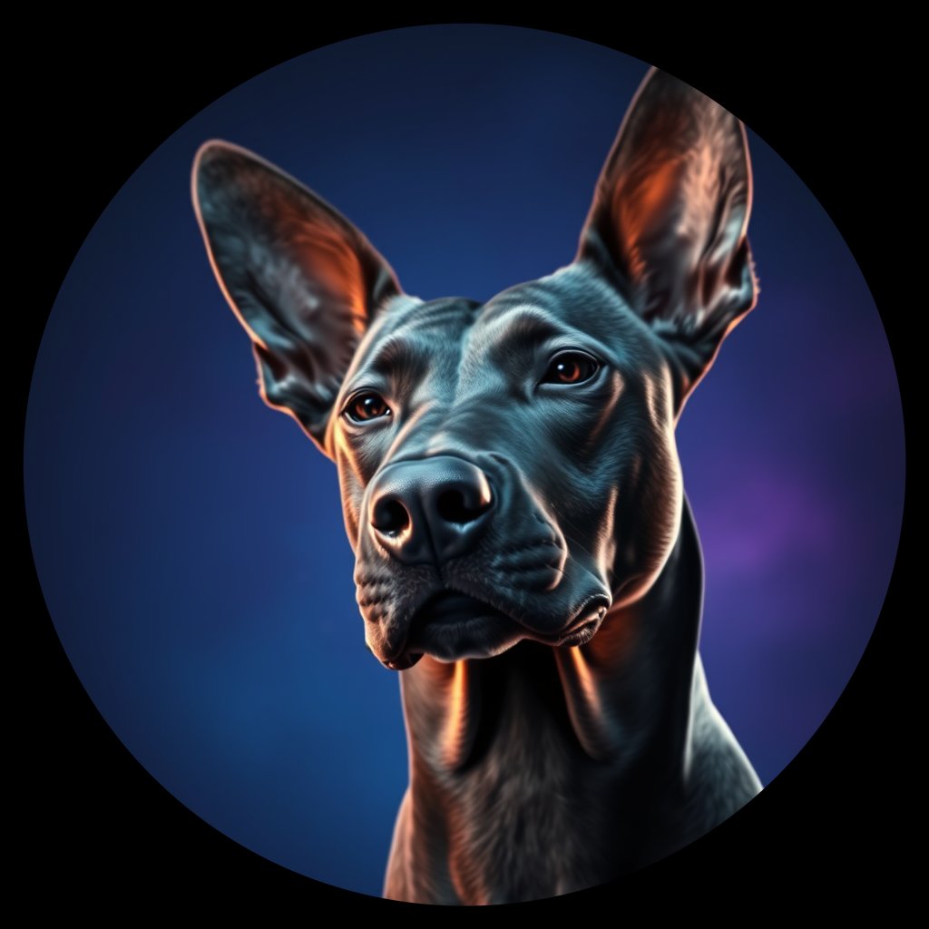 Cosmic medallion portrait of THAI_THAI_1TAJ, a Thai Ridgeback