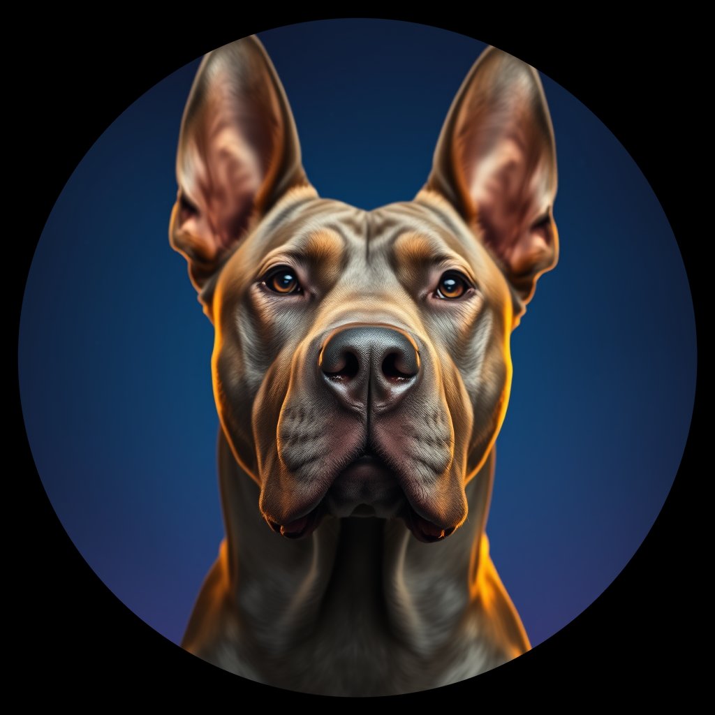 Cosmic medallion portrait of THAI_THAI_21TAJ, a Thai Ridgeback