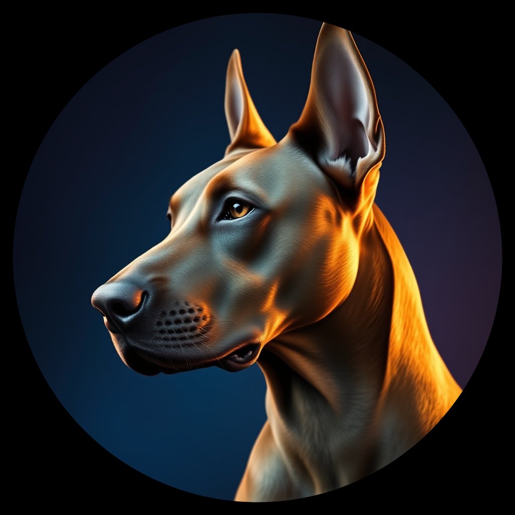Cosmic medallion portrait of THAI_THAI_22TAJ, a Thai Ridgeback