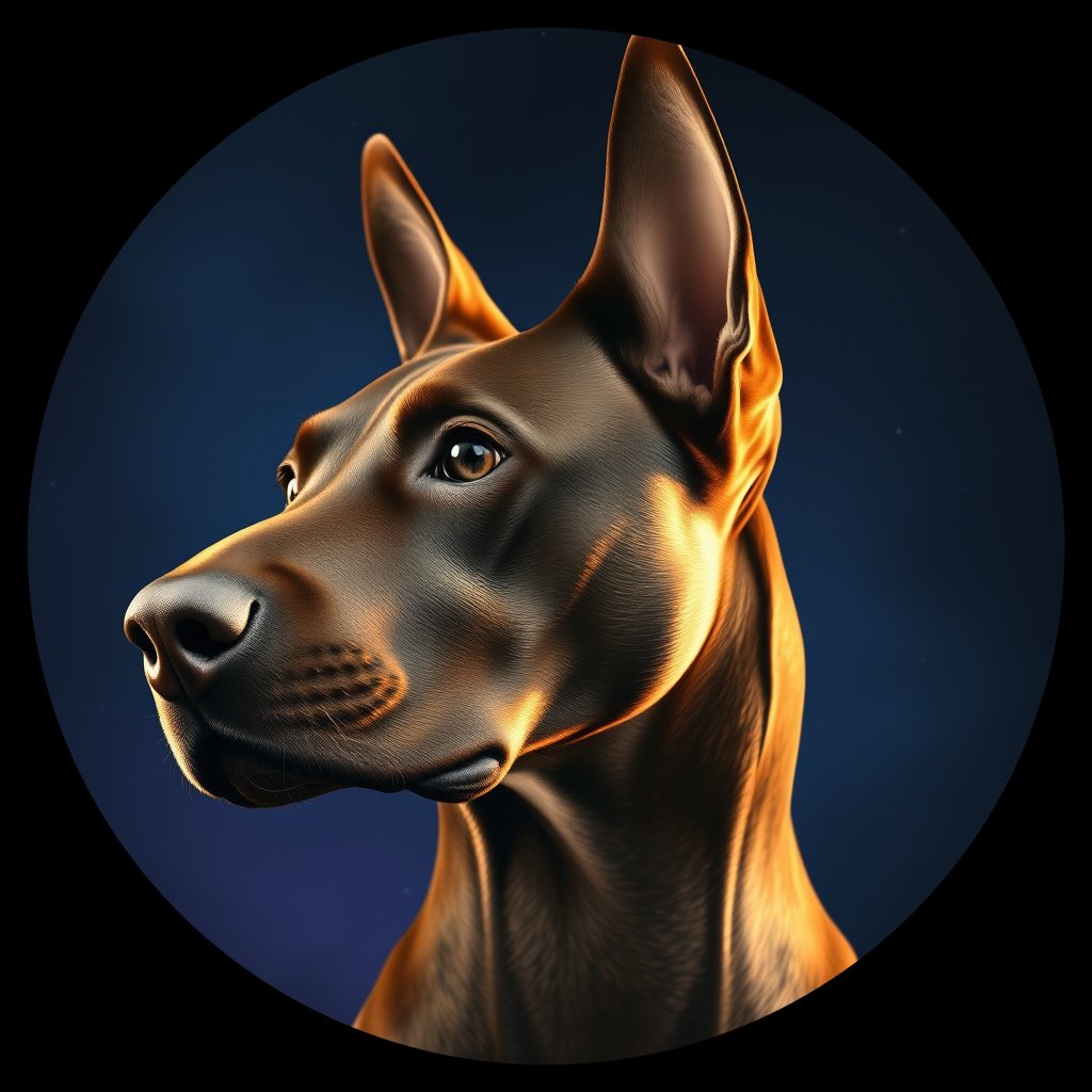 Cosmic medallion portrait of THAI_THAI_4TAJ, a Thai Ridgeback
