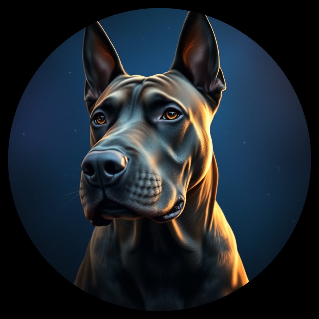 Cosmic medallion portrait of THAI_THAI_5TAJ, a Thai Ridgeback